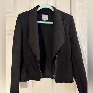 Kut faux suede asymmetric bomber